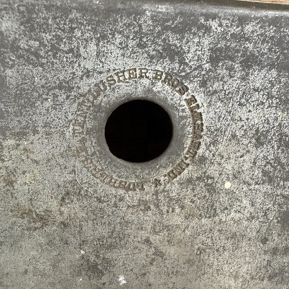 Lusher Bros Steel Shredder Antique Late 1800s Patent Elkhart Indiana 11x4 Patina
